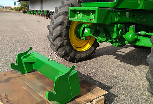 John Deere tractor accessory mass adaptation